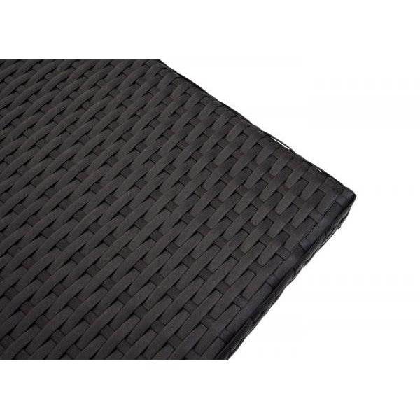 Poly-Rattan Couchtisch HWC-G16, Gartentisch Balkontisch Loungetisch, Gastronomie 80x50cm ~ schwarz - Palo24