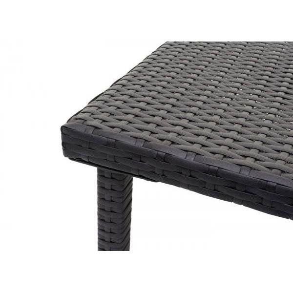 Poly-Rattan Couchtisch HWC-G16, Gartentisch Balkontisch Loungetisch, Gastronomie 80x50cm ~ schwarz - Palo24