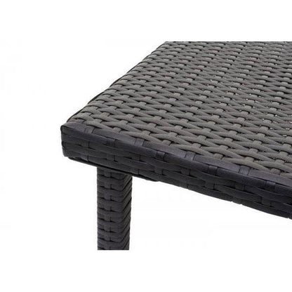 Poly-Rattan Couchtisch HWC-G16, Gartentisch Balkontisch Loungetisch, Gastronomie 80x50cm ~ schwarz - Palo24