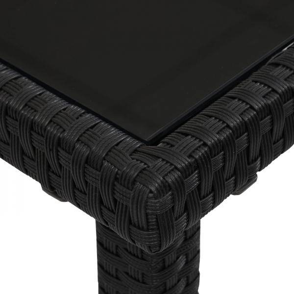Poly-Rattan Tisch HWC-G19, Gartentisch Balkontisch, 120x75cm ~ schwarz - Palo24