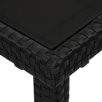 Poly-Rattan Tisch HWC-G19, Gartentisch Balkontisch, 120x75cm ~ schwarz - Palo24