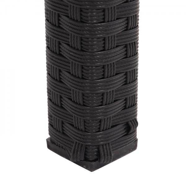 Poly-Rattan Tisch HWC-G19, Gartentisch Balkontisch, 120x75cm ~ schwarz - Palo24