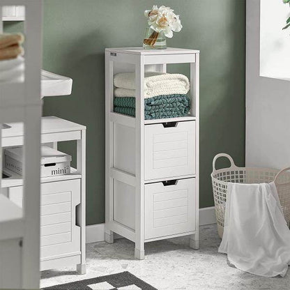 Bad Hochschrank | Badschrank Weiss | Badezimmermöbel Landhaus - Palo24