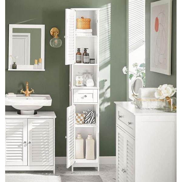 Bad Hochschrank | Badschrank | Badregal Weiss - Palo24