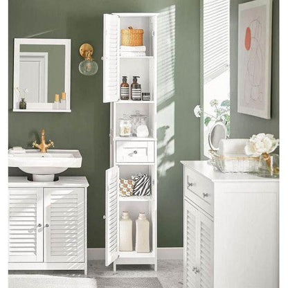 Bad Hochschrank | Badschrank | Badregal Weiss - Palo24