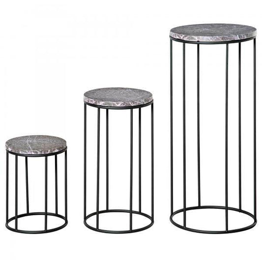 Blumenständer 3er Set aus Metall Pflanzenständer Set - Palo24