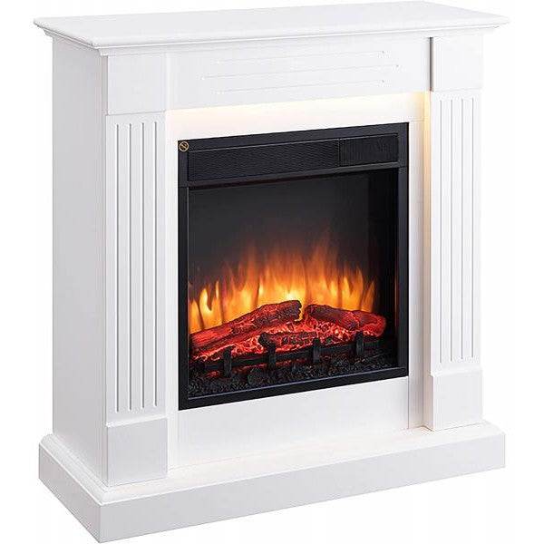 BALDERIA Elektrokamin Ladina 3D-Flammeneffekt Elektro Heizung 2000W Weiss - Palo24