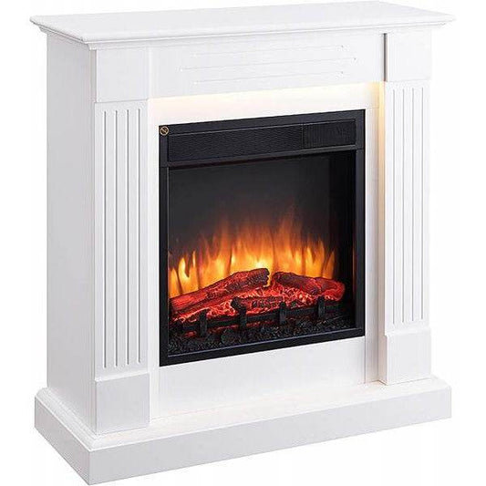BALDERIA Elektrokamin Ladina 3D-Flammeneffekt Elektro Heizung 2000W Weiss - Palo24