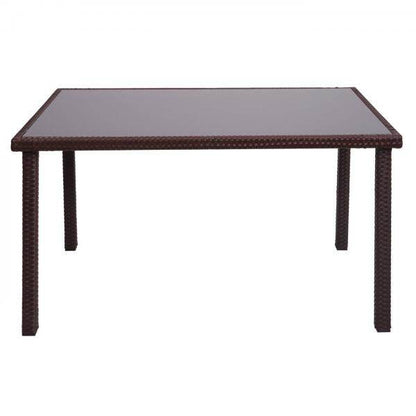 Poly-Rattan Tisch HWC-G19, Gartentisch Balkontisch, 120x75cm ~ braun - Palo24