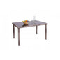 Poly-Rattan Tisch HWC-G19, Gartentisch Balkontisch, 120x75cm ~ grau-braun - Palo24