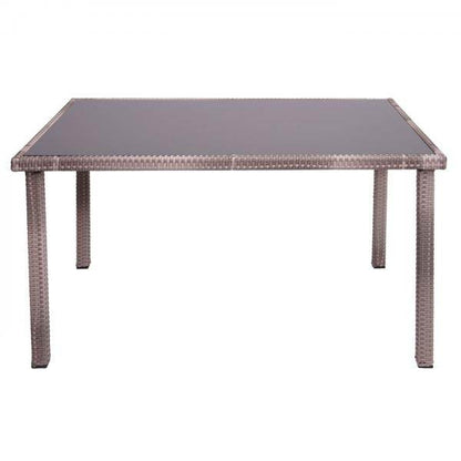 Poly-Rattan Tisch HWC-G19, Gartentisch Balkontisch, 120x75cm ~ grau-braun - Palo24