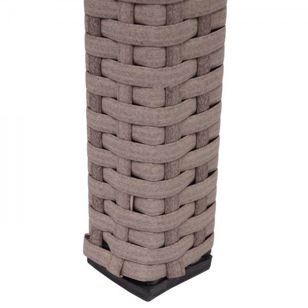 Poly-Rattan Tisch HWC-G19, Gartentisch Balkontisch, 120x75cm ~ grau-braun - Palo24
