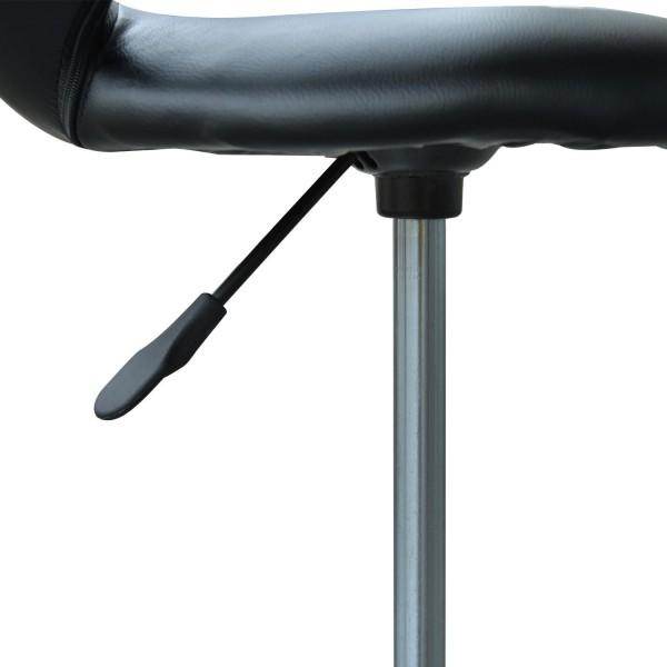 Arbeitshocker Rollhocker höhenverstellbar Schwarz - Palo24
