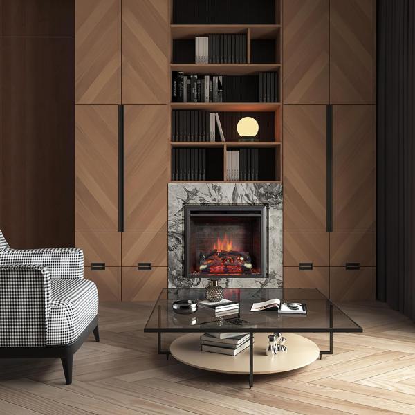 BALDERIA Calida 26" Elektrischer Einbaukamin 3D-Flammeneffekt 2000W - Palo24