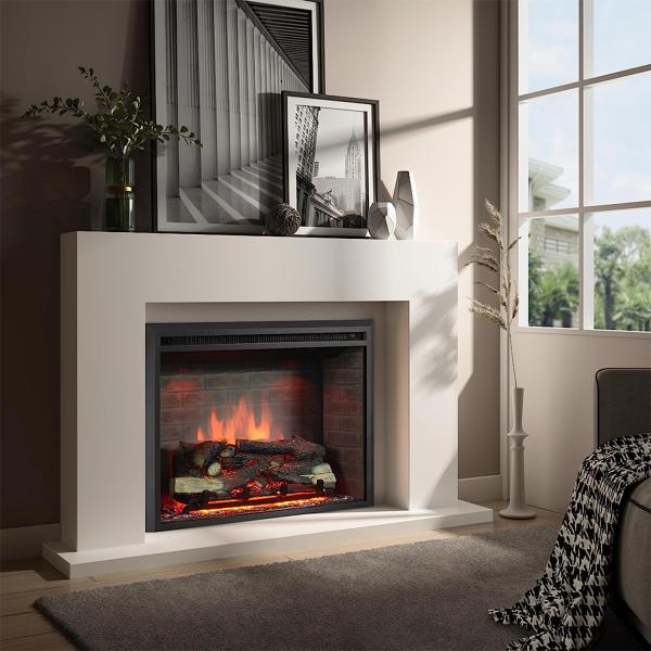BALDERIA Calida 30" Elektrischer Einbaukamin 3D-Flammeneffekt 2000W - Palo24
