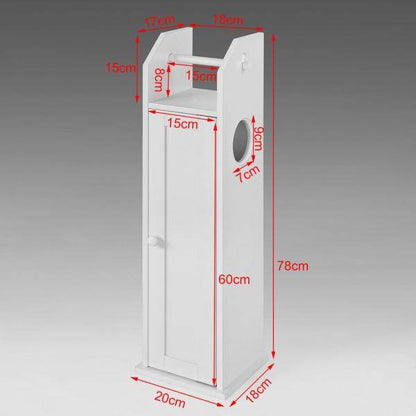 Toilettenpapierhalter | Toilettenpapier Aufbewahrung | Badezimmerschrank Weiss - Palo24