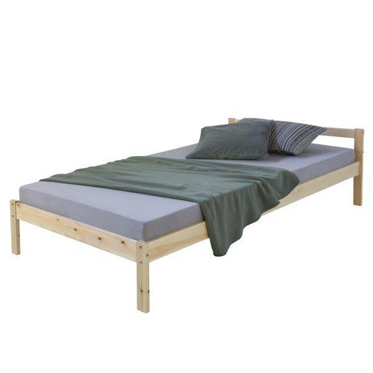 Holzbett Jugenbett Kinderbett 90x200 natur Bett Tagesbett Einzelbett Bettgestell - Palo24