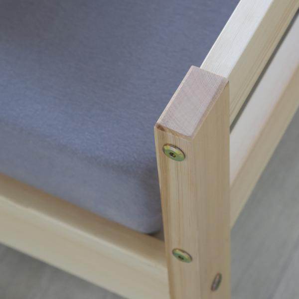 Holzbett Jugenbett Kinderbett 90x200 natur Bett Tagesbett Einzelbett Bettgestell - Palo24