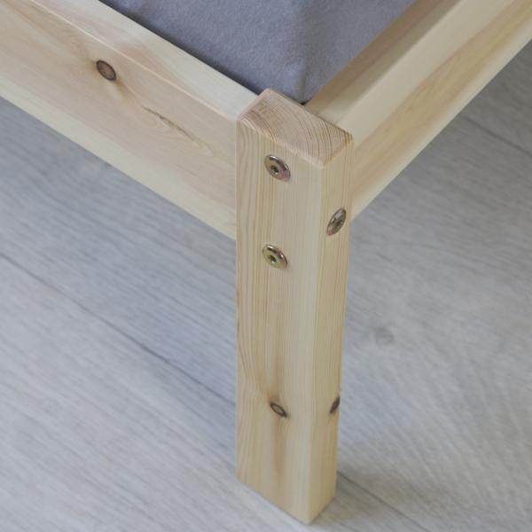 Holzbett Jugenbett Kinderbett 90x200 natur Bett Tagesbett Einzelbett Bettgestell - Palo24