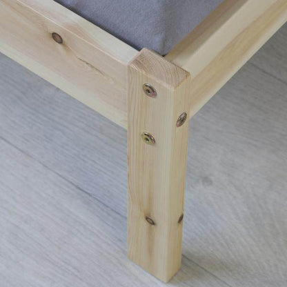 Holzbett Jugenbett Kinderbett 90x200 natur Bett Tagesbett Einzelbett Bettgestell - Palo24