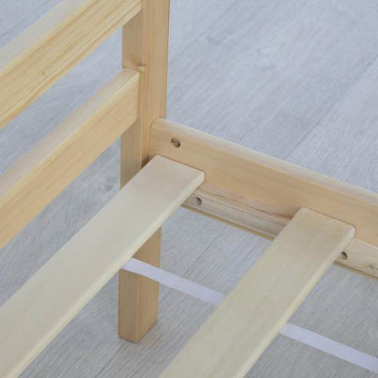 Holzbett Jugenbett Kinderbett 90x200 natur Bett Tagesbett Einzelbett Bettgestell - Palo24