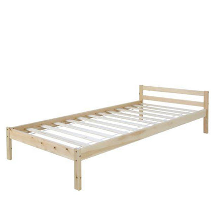 Holzbett Jugenbett Kinderbett 90x200 natur Bett Tagesbett Einzelbett Bettgestell - Palo24