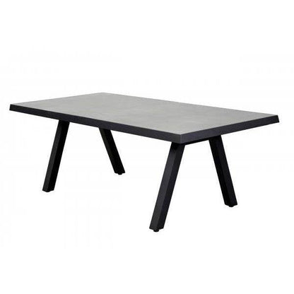 Dining Keramik Esstisch Stativ-Fuß schwarz 200x100x75cm Gartentisch - Palo24