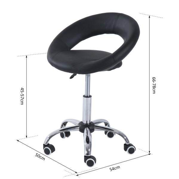 Arbeitshocker Rollhocker höhenverstellbar Schwarz - Palo24