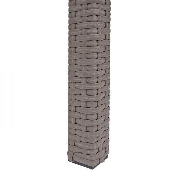 Poly-Rattan Tisch HWC-G19, Gartentisch Balkontisch, 120x75cm ~ grau - Palo24