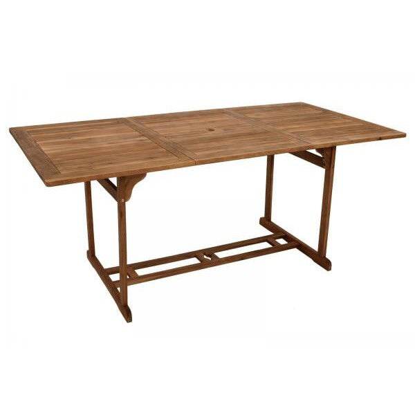 Garnitur Sitzgruppe MONTREUX 7-teilig, Geflecht schwarz + Akazien Holz, Tisch 90x180cm - Palo24