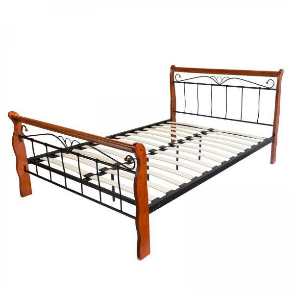 Metallbett 160x200cm Bettgestell Doppelbett 1008 schwarz - Palo24