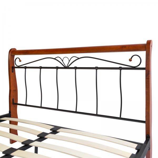 Metallbett 160x200cm Bettgestell Doppelbett 1008 schwarz - Palo24