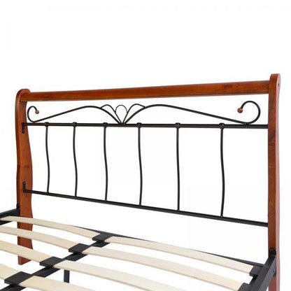 Metallbett 160x200cm Bettgestell Doppelbett 1008 schwarz - Palo24
