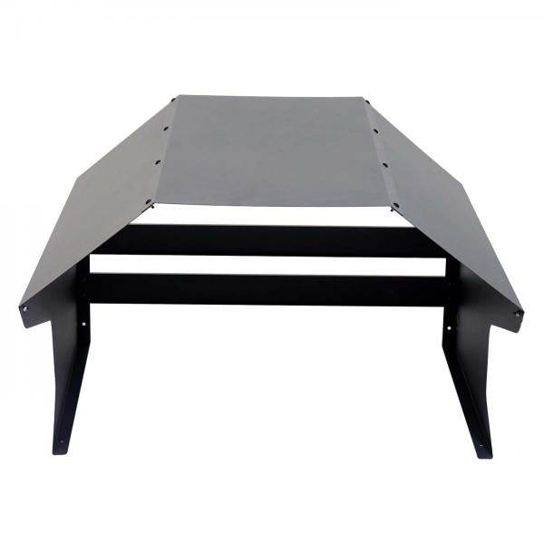 Mähroboter-Garage HWC-L43, Dach Unterstand für Rasenmäher, Metall 40x59x69cm ~ anthrazit - Palo24