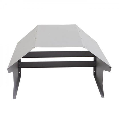 Mähroboter-Garage HWC-L43, Dach Unterstand für Rasenmäher, Metall 40x59x69cm ~ grau - Palo24