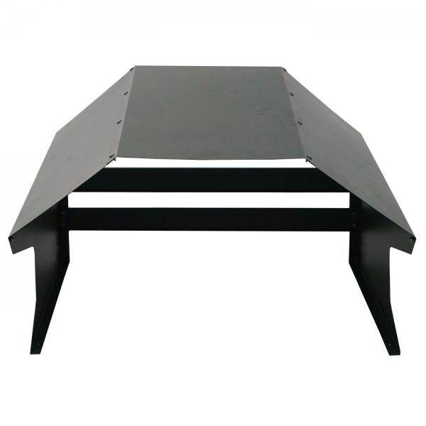 Mähroboter-Garage HWC-L43, Dach Unterstand für Rasenmäher, Metall 40x59x69cm ~ grün - Palo24