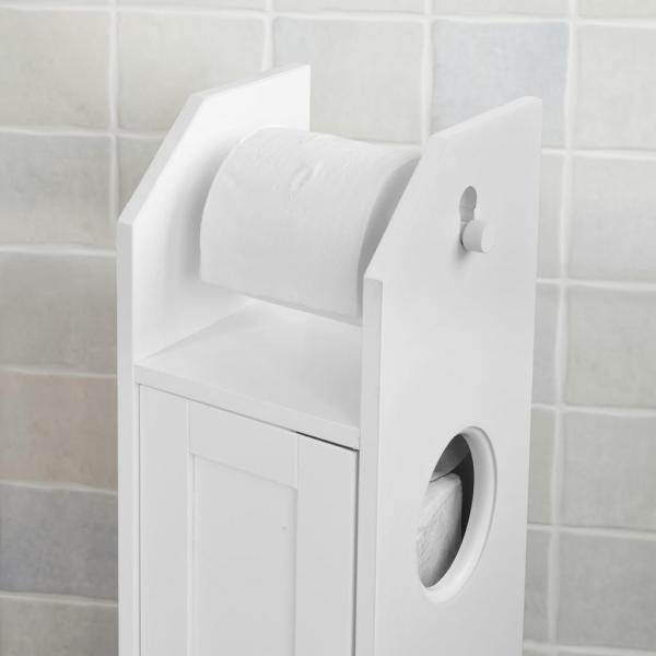 Toilettenpapierhalter | Toilettenpapier Aufbewahrung | Badezimmerschrank Weiss - Palo24