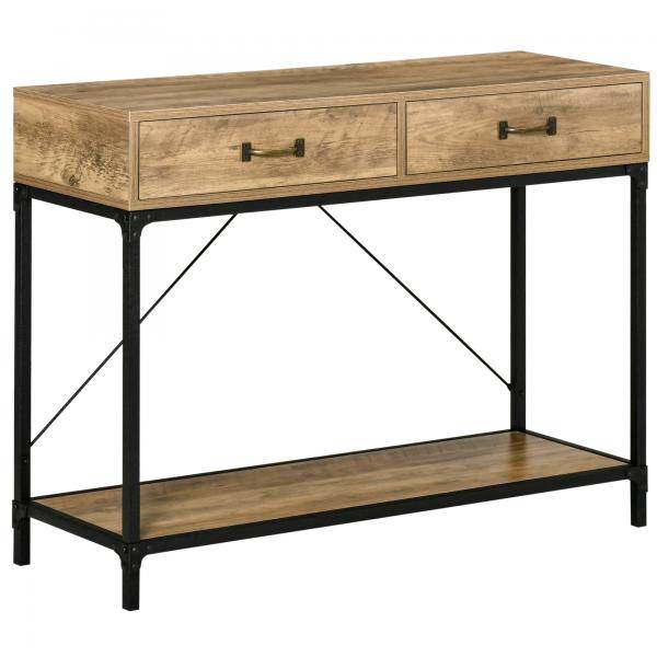 Konsolentisch Braun+Schwarz 100 cm x 35 cm x 76,5 cm - Palo24