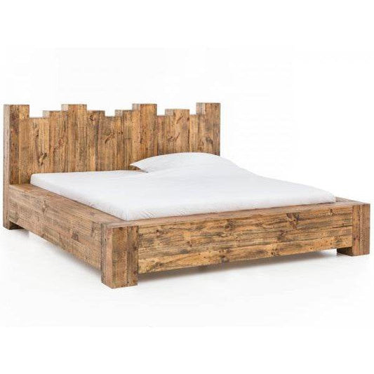 Holzbett Kingsburgh aus recycelte Pinie 180x200 cm - Palo24