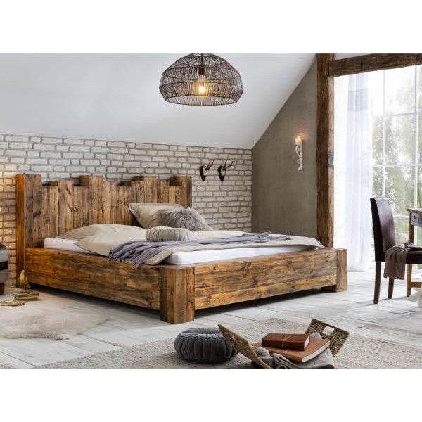 Holzbett Kingsburgh aus recycelte Pinie 180x200 cm - Palo24