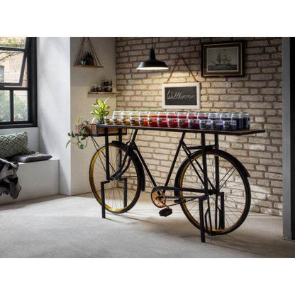 Konsolentisch Bike Bartisch Unikat schwarz - Palo24