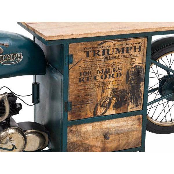 Waschtisch Bartisch Triumph Motorrad Vintage Unikat - Palo24