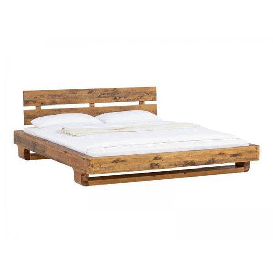 Holzbett Madras aus recycelten Pinienholz 180x200 cm - Palo24