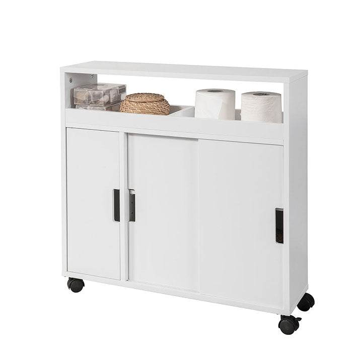 Badrollwagen | Nischenschrank | Badschrank Weiss BZR02-W - Palo24