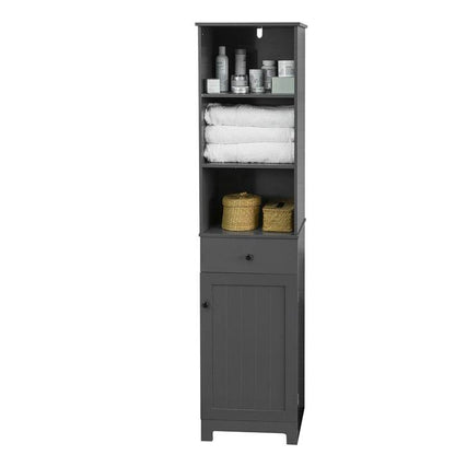 Bad Hochschrank | Badschrank | Badregal Dunkelgrau | BZR17-DG - Palo24
