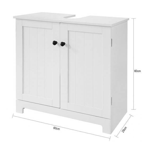 Waschbeckenunterschrank | Badezimmerschrank Weiss | Landhaus - Palo24