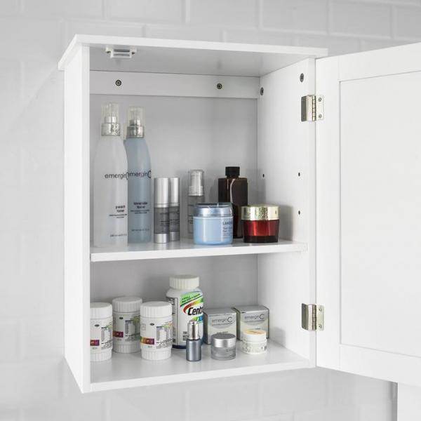 Hängeschrank Bad | Wandschrank | Medizinschrank | Weiss - Palo24