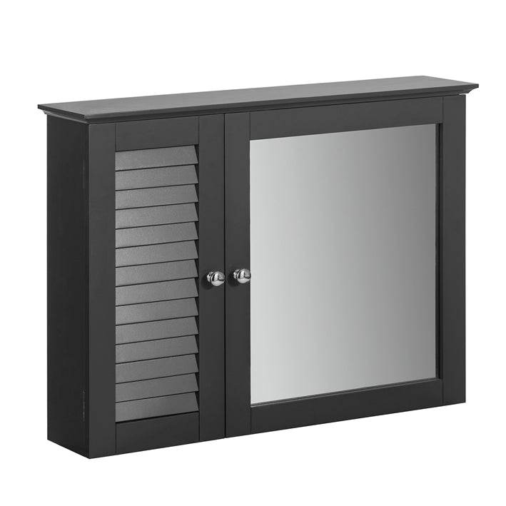 Spiegelschrank | Hängeschrank mit Spiegeltür | Badschrank Dunkelgrau | BZR55-DG - Palo24