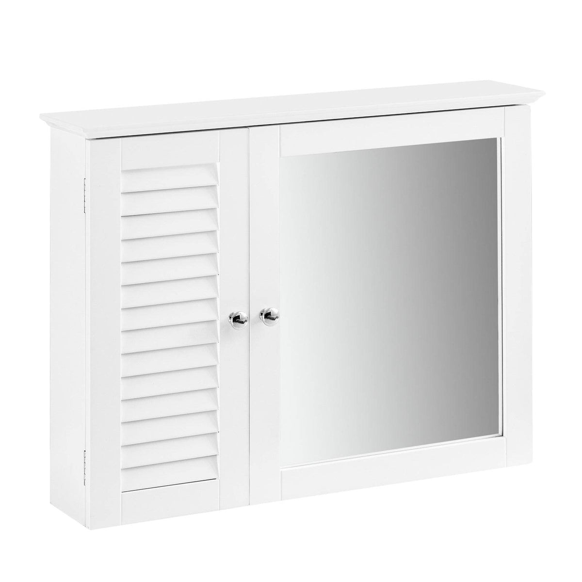 Spiegelschrank | Hängeschrank mit Spiegeltür | Badschrank Weiss BZR55-W - Palo24