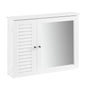 Spiegelschrank | Hängeschrank mit Spiegeltür | Badschrank Weiss BZR55-W - Palo24